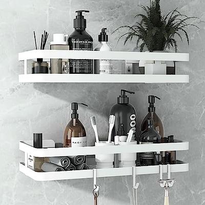 HuggieGems Adhesive Corner Shower Caddy Shelf Organizer Rack