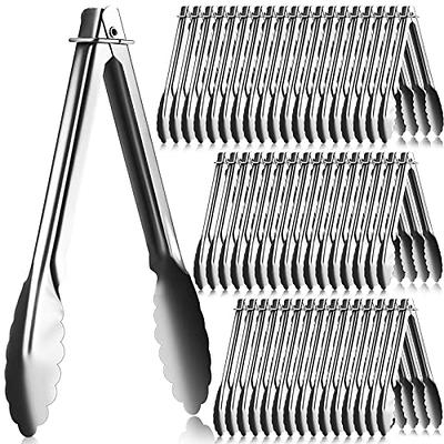 Food Tongs, Hiash Heavy Duty Stainless Steel Kitchen Tongs for BBQ,  Barbecue, Cooking, Scissors Tongs 9 Inch & 11 Inch (Set of 2)