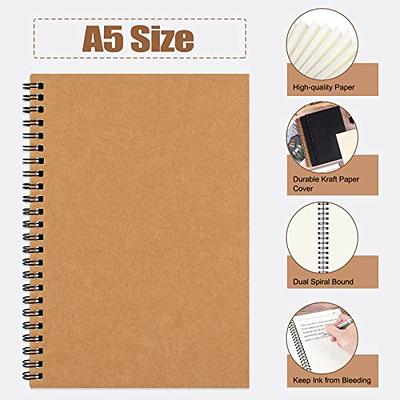 12PCS Unlined Notebook Sketchbook Blank Page Notebook Brown