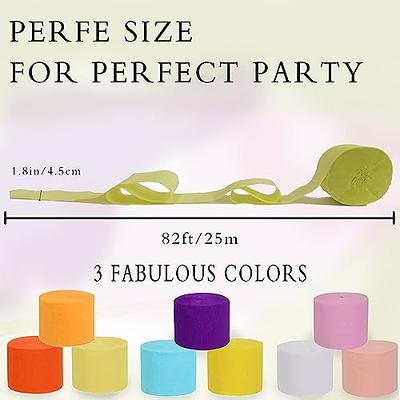 Blue and Light Blue Crepe Paper Streamers 1.8 Inch Widening 6 Rolls Party  Streamer Festival Party Decorations,a roll of 25m/82ft Per Volume for