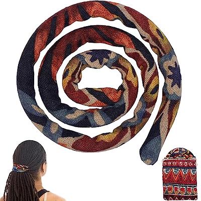 4 PCS Spiral Lock Hair Tie with 4 Bags Colorful Dreadlock Hair Ties Long  Bendable Dread Bands Bohemian Ponytail Holders Loc Hair Accessories for  Women Men Thick Curly Hair