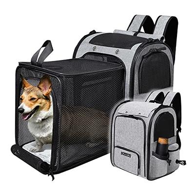 Petskd Expandable Pet Carrier Backpack for Small Medium Dog and Cat, Large  Space Fits up to