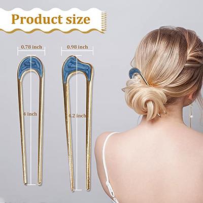 Metal U Shaped Hair Pin Hair Stick Fork Metal Chignon Pins Stylish