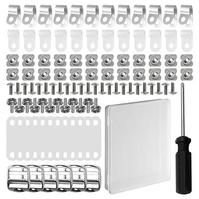 33 Pcs Hockey Helmet Repair Kit Including J Clips R Shape Football Visor  Clips Rubber Gaskets Screws with Nuts for Youth Adults Hockey Baseball  Sports