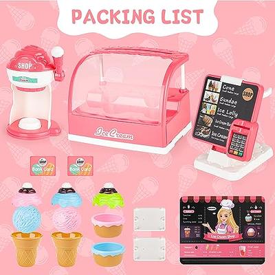 deAO Ice Cream Toy Play Store for Kids, Cash Register Toy Ice