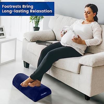 CloudBliss Foot Rest for Under Desk at Work,Office Desk Accessories with  Memory Foam and Washable Removable Cover, Foot Stool for Office, Car, Home  to Foot Support and Relax Ankles, Blue - Yahoo