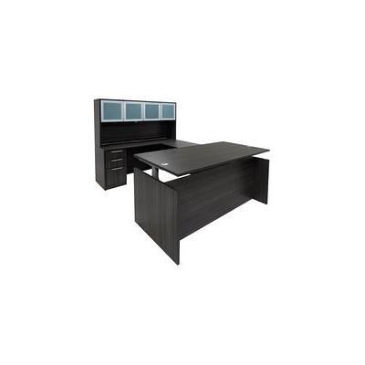 FlexiSpot E7 76W L-Shaped Adjustable Standing Desk, Black (E7LB557624BLK)