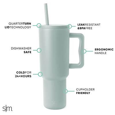 METRICCHIMP 40 oz Tumbler With Handle and Straw Lid Insulated