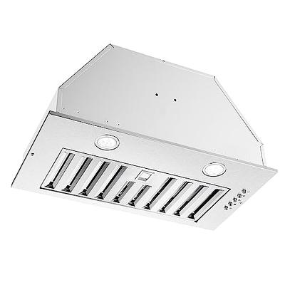 JOEAONZ Range Hood Insert 20 Inch, 600 CFM Built-in Kitchen Hood,  Ducted/Ductless Convertible Vent Hood with Stainless Steel Baffle filters,  GU10 LED, 3 Speed Stove Exhaust Fan, Push Button Control - Yahoo Shopping