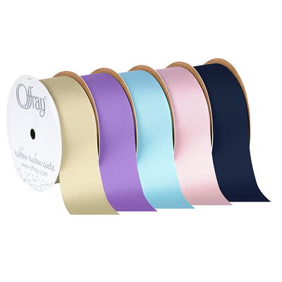 Offray 1.5 Single Face Yellow Gold Satin Ribbon - 12 ft