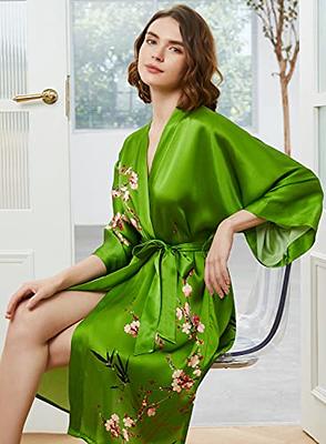 Women's Robes, Mulberry Silk Kimono Style Short Robe