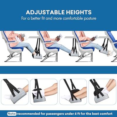 TIPKITS Airplane Footrest with Comfortable No Clashing Base, Portable  Travel Foot Rest Made with Premium Memory Foam, Airplane Travel Accessories  to