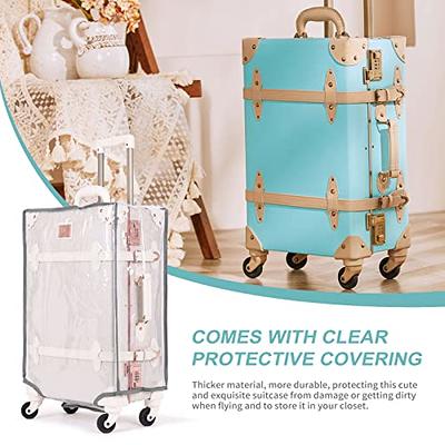 urecity vintage suitcase set for women, vintage luggage sets for women 2  piece, cute designer trunk luggage, retro suit case (Mint, 26+12) - Yahoo  Shopping