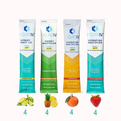 Liquid IV Hydration Multiplier Variety Pack - Yuzu Pineapple, Passion  Fruit, Watermelon, Tangerine, Strawberry, Lemon Lime, Tropical Punch,  Golden