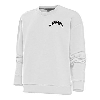 Women's Antigua White Philadelphia Eagles Victory Chenille Pullover Sweatshirt Size: Small