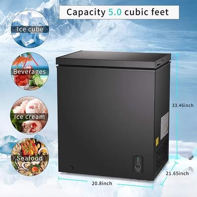New Chest Freezer, 3.5 Cubic Feet Small Deep Freezer, Mini Deep