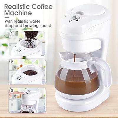 Kitchen Appliances Pretend Play Set with Coffee Maker Blender Mixer and  Toaster with Realistic Light and