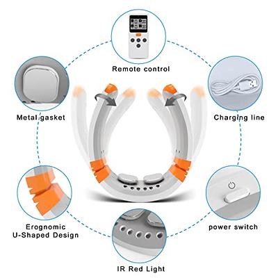 Electric Pulse Neck Massager with Heat for Pain Relief FSA or HSA