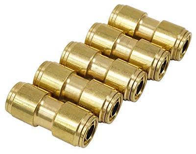 Legines Brass Compression Tube Fitting, Union, 1/8 OD x 1/8 OD, Pack of 2