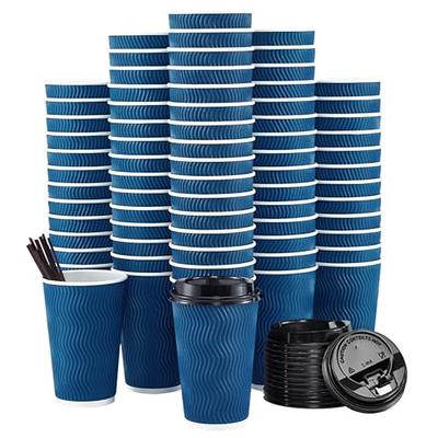 Glowcoast Disposable Coffee Cups With Lids - 12 oz To Go Coffee Cup (90  Pack). Travel Cups Hold Shap…See more Glowcoast Disposable Coffee Cups With