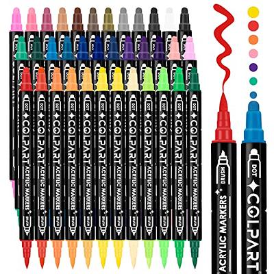 Eglyenlky Colored Markers for Adult Coloring Books, Dual Tip Brush