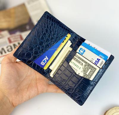 Blue/Black Leather Cardholder Wallet