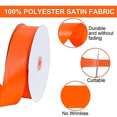 Orange 100 yards SATIN RIBBON for Crafts/Parties/Weddings