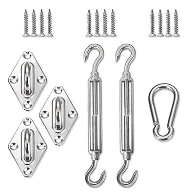 Coarbor Triangle Shade Sail Hardware Kit Stainless Steel Accessary Includes  Turnbuckles Pad Eyes Snap Hooks Screws Sunsail Installation Tighten Sail to  Install A Canopy-8 inches - Yahoo Shopping