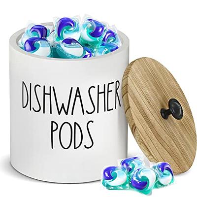 Anwelynd Rustic Round Dishwasher Pod Holder, Dishwasher Tablet Container  for Kitchen Decor and Accessories, Wood Laundry Detergent Pods Container  with Lid Laundry Detergent Storage - Yahoo Shopping