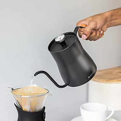 Stainless Steel Hand Drip Coffee Kettle Pour Over Tea Pot with Thermometer