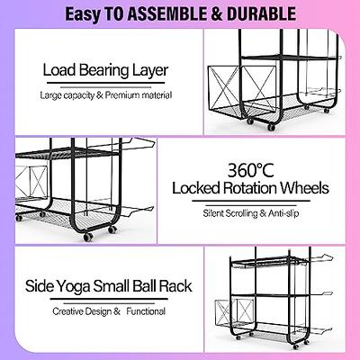 Large capacity yoga mat storage rack, fitness yoga studio placement rack,  multi-layer yoga rack