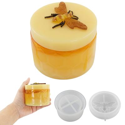 3pcs Silicone Resin Molds with Lid, Jewelry Storage Box Epoxy