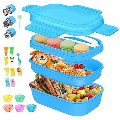 Bento Box Adult Kids Lunch Box, 37OZ With Ice Pack 6 Liter Insulated Lunch  Bag Set, With Built-in Utensils, Leakproof, Durable, BPA-Free and Food-Safe