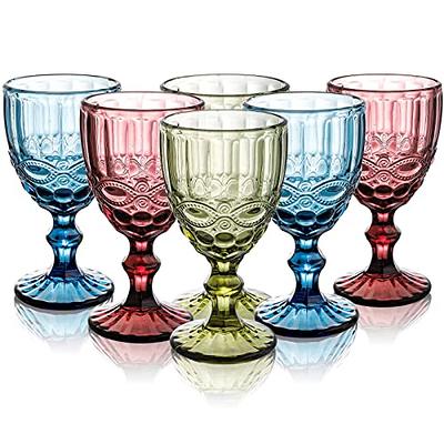 Vintage Red Goblet - Glass - Wine - Champagne - 4 Patterns - ApolloBox