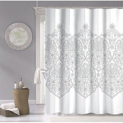 Cotton Floral Single Shower Curtain + Hooks - Yahoo Shopping