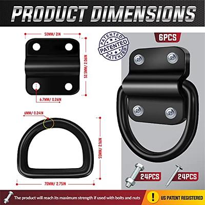 Bolt On Grab Hooks with Trailer Hitch Receiver, Tie Down Points