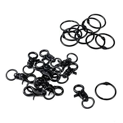 100PCS Premium Swivel Snap Hook Keychains with Key Rings, Metal