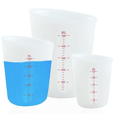 3 PCS Silicone Flexible Measuring Cups,Melting Cups for Epoxy  Resin,Butter,Chocolate and More,2 Cup&1 Cup&1/2 Cup,Squeeze and Pour Silicone  Measuring Cup with Marking Ounce/ML - Yahoo Shopping