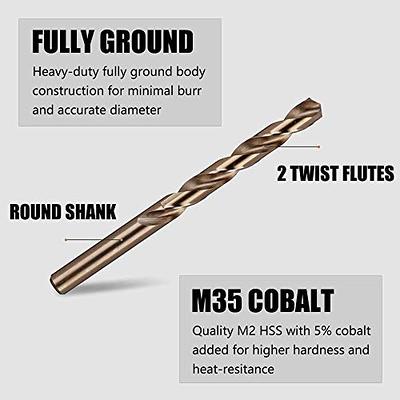 Hymnorq 21/64 Inch Dia. x 4.6 Inch Long M35 Cobalt Steel Twist Jobber Drill  Bits 5Pcs Pack, 135 Degree Split Point, Extremely Heat Resistant, for  Stainless Steel and Cast Iron - Yahoo Shopping