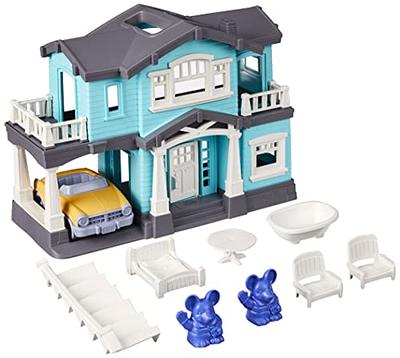 Mozlly Educational Mini Doll House Playset - Cute Small Dollhouse Figure  Playhouse Toy Set for Boys and