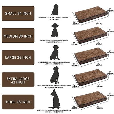 EMPSIGN Orthopedic Dog Bed Mat Dog Crate Pad Reversible Warm and