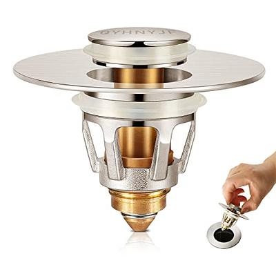 Kitchen Sink Stopper and Strainer  Universal Fit. Push-Button Action.