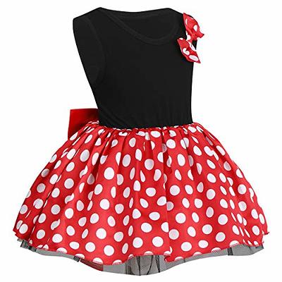 Uporpor Mickey Minnie Princess LED Light Up Dress for Baby Girl Christmas  Costume New Year Carnival Polka Dot Santa Party Dress