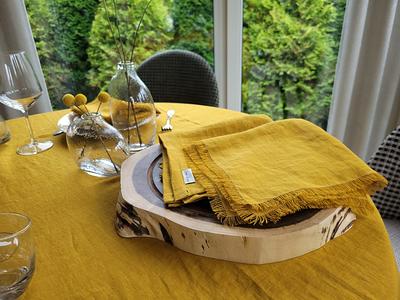 Linen Napkin. Softened Linen Table Napkin. Burnt Orange Napkins. Napkin Set  of 2, 4, 6, 8 or 12 Napkins. Rustic Table Decor. Cloth Napkins 