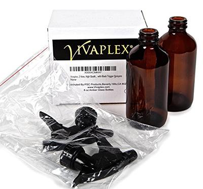 Vivaplex 12 Clear 2 oz Glass Bottles with Lids