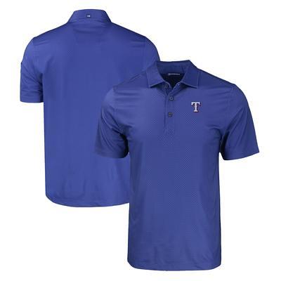 Chicago Cubs Cutter & Buck Pike Eco Tonal Geo Print Stretch Recycled Polo -  Royal