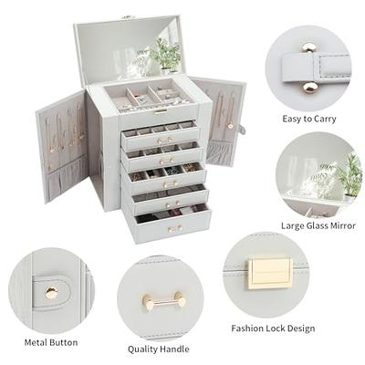 V-LAFUY Jewelry Holder Organizer, Large Jewelry Boxes for Women, 6