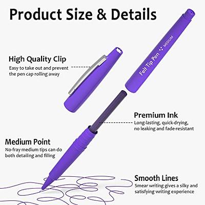 WallDeca Felt Tip Pens, Fine Point Color Pens (0.5mm), Colorful Journal  Pens, Planner Pens, Made for Everyday Writing, Journals, Notes and  Doodling