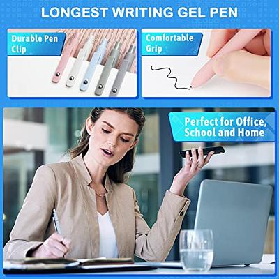 Black Gel Pens Fine Point Smooth Writing Pens Bulk, Soft Touch Cute Pens  Aesthetic School Supplies, 0.5mm Black Ink Pens for Journaling, Cute Office  Supplies for Women Man 10-Count 