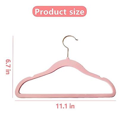 House Day Baby Hangers Velvet 60 Pack, Dino 11.4'' Baby Clothes Hangers for Kids with 6 Pcs Dividers, Gray